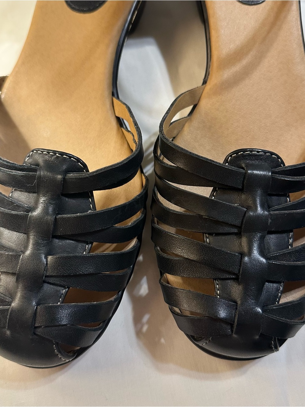 SOFTSPOTS ‘TATIANNA’ SANDAL BLACK LEATHER Size 10M - Picture 8 of 11